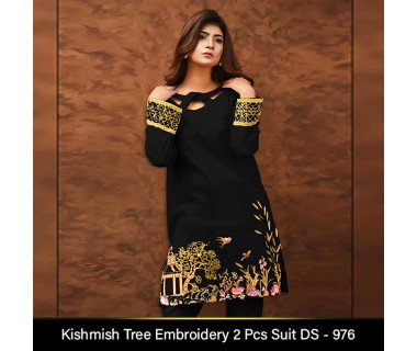 Kishmish Tree Embroidery 2 Pcs Suit DS - 976 Kishmish Tree Embroidery 2 Pcs Suit DS - 976